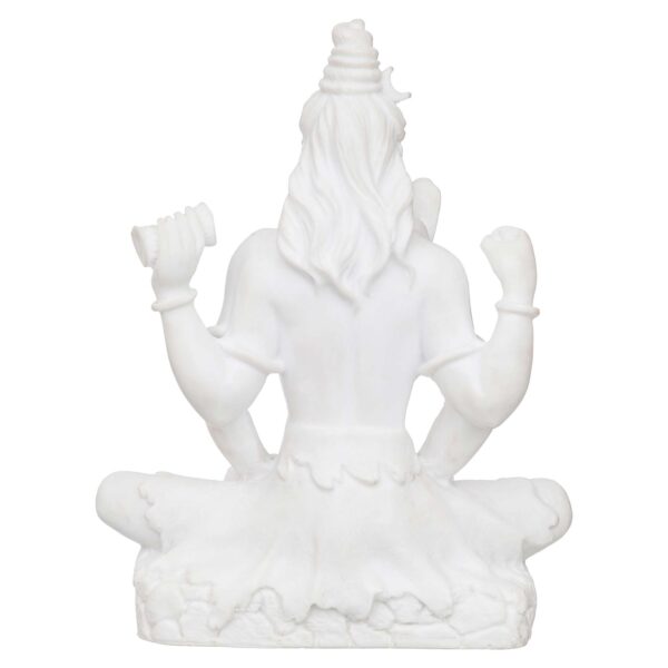 Handicraft Marble dust Lord Shiv ji Statue for Pooja, Car Dashboard I Shiva Idol I Bholenath I Mahakal I Adiyogi Statue I Office Table - Image 3