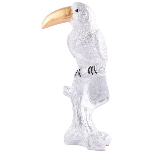 Decorative White Resin Parrot Showpiece for Home Decor, Living Room, Table Decoration for Gifting - Image 4