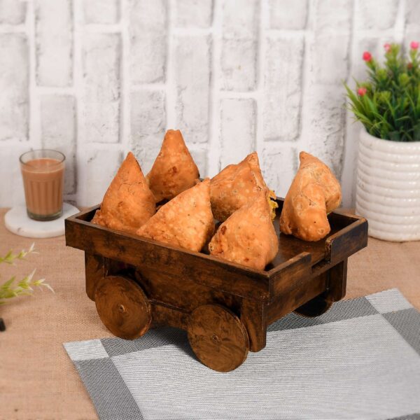 Wooden samosa tray